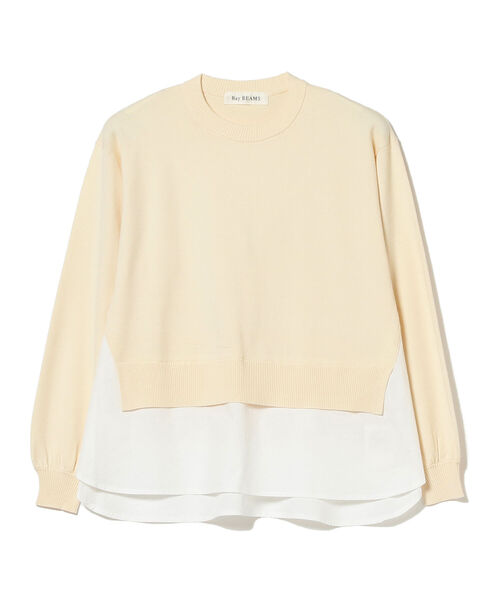 Ray BEAMS(レイビームス)の「Ray BEAMS / 裾キリカエ クルーネック ニット(ニット/セーター・レディース・ナチュラル/ブラック・ONE SIZE)」の14枚目の写真