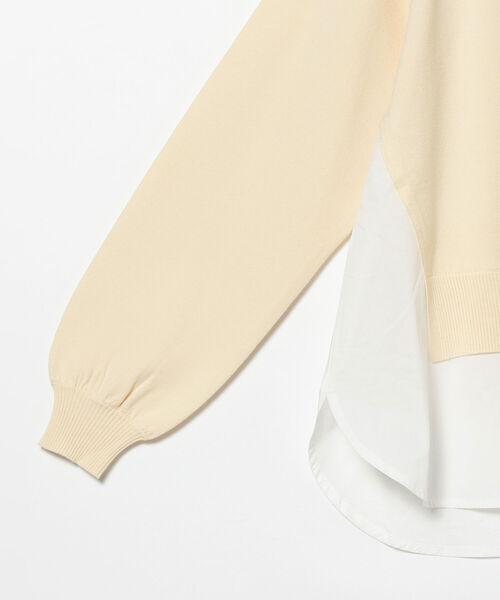 Ray BEAMS(レイビームス)の「Ray BEAMS / 裾キリカエ クルーネック ニット(ニット/セーター・レディース・ナチュラル/ブラック・ONE SIZE)」の16枚目の写真