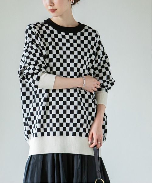 新品 provoke CHECKER PATTERN BIG KNIT ニット PROVOKE （プロヴォーク）の「【PROVOKE】Checker patern big knit