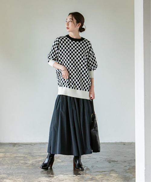 provoke CHECKER PATTERN BIG KNIT ビッグ ニット PROVOKE （プロヴォーク）の「【PROVOKE】Checker patern big knit