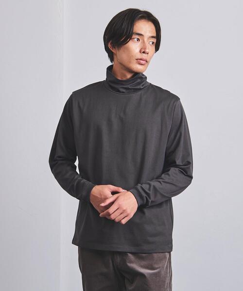 UNITED ARROWS（ユナイテッドアローズ）の「＜UNITED ARROWS＞ シルケット コットン オフタートル（Tシャツ/カットソー・メンズ・ホワイト/ブラック/ダークグレー・XL/S/M/L）」の3枚目の写真