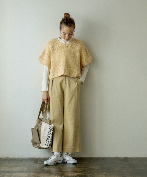 THEATRE PRODUCTS(シアタープロダクツ)の「【THEATRE PRODUCTS/シアタープロダクツ】 ロゴガーデンバッグ(トートバッグ・レディース・キャメル/ブラック・ONE SIZE)」の11枚目の写真