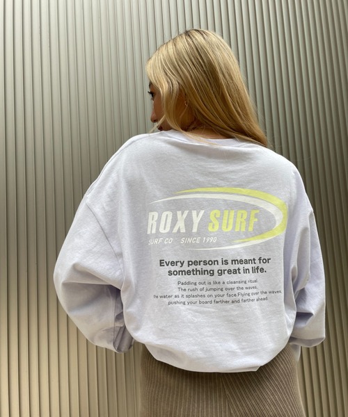 ROXY(ロキシー)の「【ZOZO限定アイテム】OVAL LONGSLEEVE TEE/ロキシー長袖バックプリントロンT(Tシャツ/カットソー・レディース・ブラック/ホワイト/パープル・FREE)」の3枚目の写真