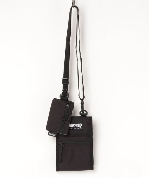 THRASHER(スラッシャー)の「THRASHER/スラッシャー ネックポーチ THR-230(ショルダーバッグ・メンズ・ブラック/グレー・ONE SIZE)」の7枚目の写真