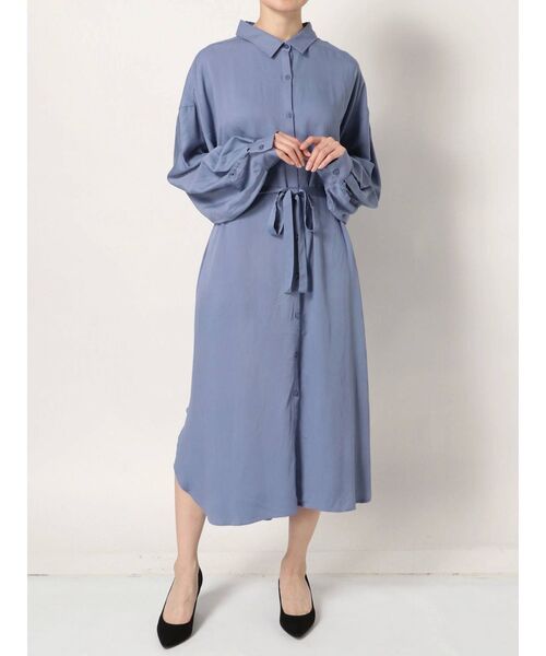 EMODA（エモダ）の「【AD】レーヨンシャツワンピース（シャツワンピース・レディース・ベージュ/カーキ・FREE）」の3枚目の写真