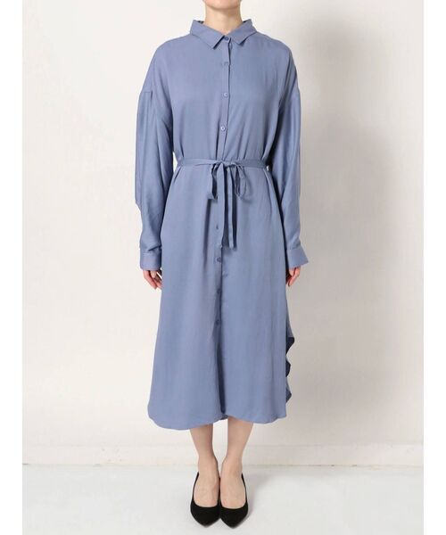 EMODA（エモダ）の「【AD】レーヨンシャツワンピース（シャツワンピース・レディース・ベージュ/カーキ・FREE）」の4枚目の写真