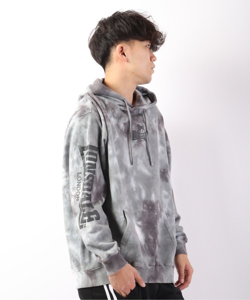 LONSDALE(ロンズデール)の「LONSDALE 裏毛タイダイ オーバーサイズ スウェットパーカー(パーカー・メンズ・パープル/グレー・LL/M/L)」の5枚目の写真