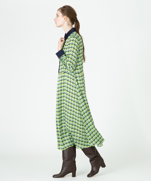 ★Hobbs London Lucille ジオメトリックシャツ 上質ワンピ★ ジオメトリック柄ワンピース(504950944) | AND COUTURE(AND