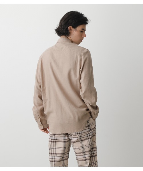 AZUL by moussy（アズールバイマウジー）の「WINTER LINEN BASIC SHIRT（シャツ/ブラウス・メンズ・ベージュ/カーキ/ブラック系その他・SMALL/MEDIUM/LARGE）」の11枚目の写真