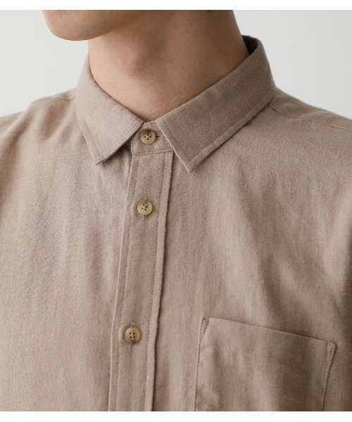 AZUL by moussy（アズールバイマウジー）の「WINTER LINEN BASIC SHIRT（シャツ/ブラウス・メンズ・ベージュ/カーキ/ブラック系その他・SMALL/MEDIUM/LARGE）」の19枚目の写真