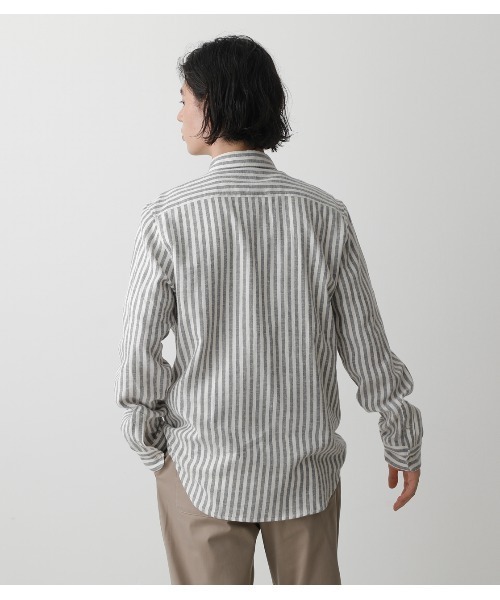 AZUL by moussy（アズールバイマウジー）の「WINTER LINEN BASIC SHIRT（シャツ/ブラウス・メンズ・ベージュ/カーキ/ブラック系その他・SMALL/MEDIUM/LARGE）」の12枚目の写真