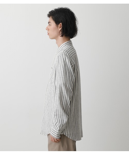 AZUL by moussy（アズールバイマウジー）の「WINTER LINEN BASIC SHIRT（シャツ/ブラウス・メンズ・ベージュ/カーキ/ブラック系その他・SMALL/MEDIUM/LARGE）」の20枚目の写真
