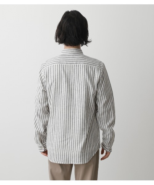 AZUL by moussy（アズールバイマウジー）の「WINTER LINEN BASIC SHIRT（シャツ/ブラウス・メンズ・ベージュ/カーキ/ブラック系その他・SMALL/MEDIUM/LARGE）」の5枚目の写真