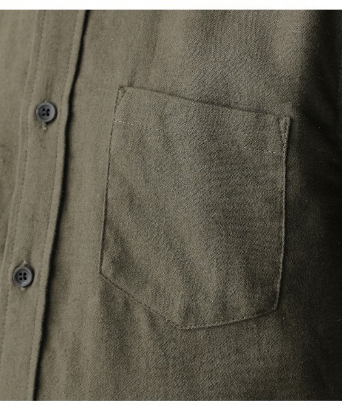 AZUL by moussy（アズールバイマウジー）の「WINTER LINEN BASIC SHIRT（シャツ/ブラウス・メンズ・ベージュ/カーキ/ブラック系その他・SMALL/MEDIUM/LARGE）」の14枚目の写真