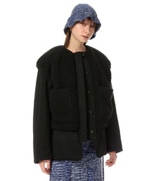 BOA VEST LAYERED DOWN COAT ボア ベスト レイヤード ダウン コート