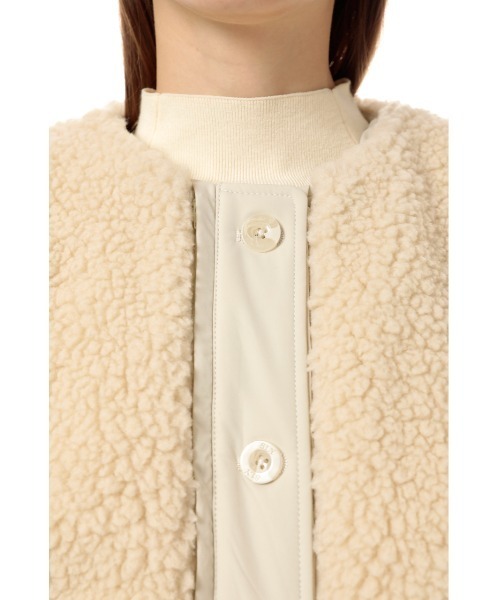 SLY(スライ)の「BOA VEST LAYERED DOWN COAT ボア ベスト レイヤード ダウン コート(ミリタリージャケット・レディース・ブラック/カーキ/アイボリー・1/2)」の21枚目の写真