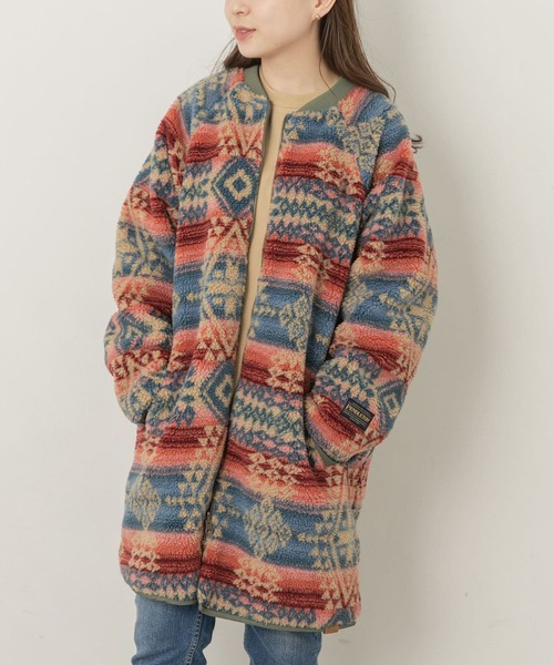 PENDLETON(ペンドルトン)の「ROXY PENDLETON BOA JACKET(ダウンジャケット/コート・レディース・ブラック系その他/レッド系その他・MEDIUM)」の2枚目の写真