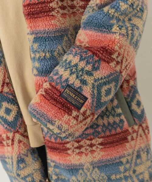 PENDLETON(ペンドルトン)の「ROXY PENDLETON BOA JACKET(ダウンジャケット/コート・レディース・ブラック系その他/レッド系その他・MEDIUM)」の4枚目の写真