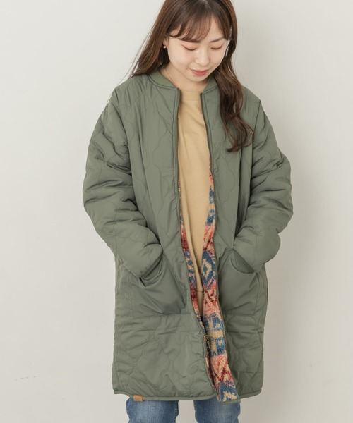 PENDLETON(ペンドルトン)の「ROXY PENDLETON BOA JACKET(ダウンジャケット/コート・レディース・ブラック系その他/レッド系その他・MEDIUM)」の7枚目の写真