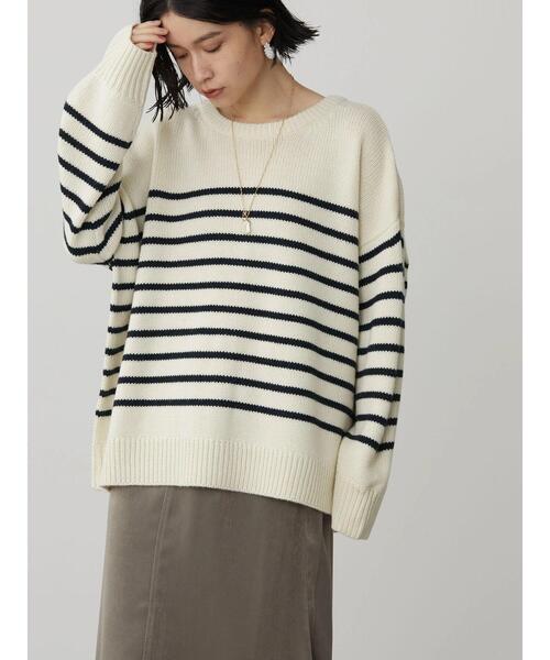 2WAYボーダーニットカーディガン（カーディガン/ボレロ）｜AMERICAN