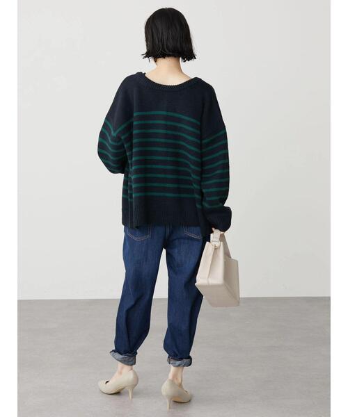 AMERICAN HOLIC（アメリカンホリック）の「2WAYボーダーニットカーディガン（カーディガン/ボレロ・レディース・ブルー系その他2/ブラック系その他4/ホワイト系その他4・FREE）」の16枚目の写真