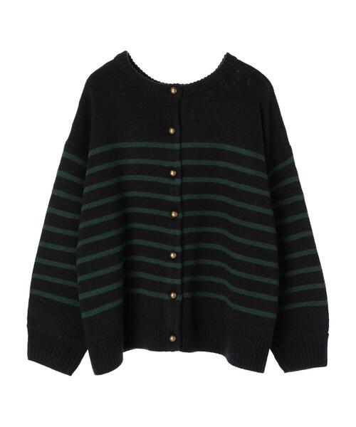 AMERICAN HOLIC（アメリカンホリック）の「2WAYボーダーニットカーディガン（カーディガン/ボレロ・レディース・ブルー系その他2/ブラック系その他4/ホワイト系その他4・FREE）」の5枚目の写真