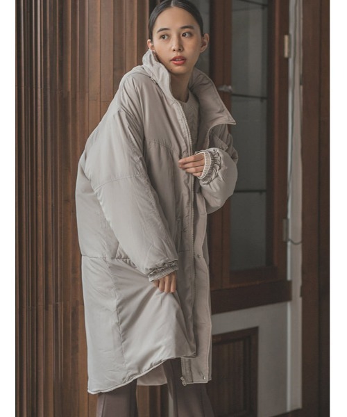 fifth（フィフス）の「中綿モンスターパーカー（ダウンジャケット/コート・レディース・ブラック/カーキ/ライトベージュ・MEDIUM）」の3枚目の写真