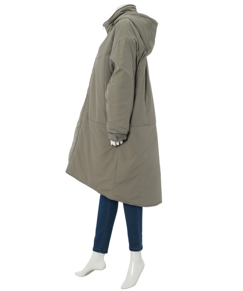 fifth（フィフス）の「中綿モンスターパーカー（ダウンジャケット/コート・レディース・ブラック/カーキ/ライトベージュ・MEDIUM）」の6枚目の写真