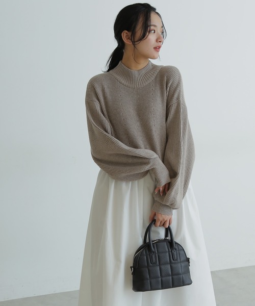 FREE'S MART（フリーズマート）の「◆シャツドッキングニットワンピース（ワンピース・レディース・ブラック/グレー・FREE）」の7枚目の写真