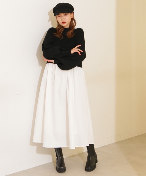 FREE'S MART（フリーズマート）の「◆シャツドッキングニットワンピース（ワンピース・レディース・ブラック/グレー・FREE）」の10枚目の写真