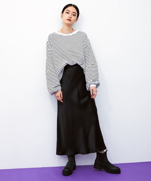 ADAM ET ROPE'（アダムエロペ）の「＜追加＞マーメイドラインサテンスカート（スカート・レディース・ホワイト/ブラック/ピンク・38/36）」の11枚目の写真