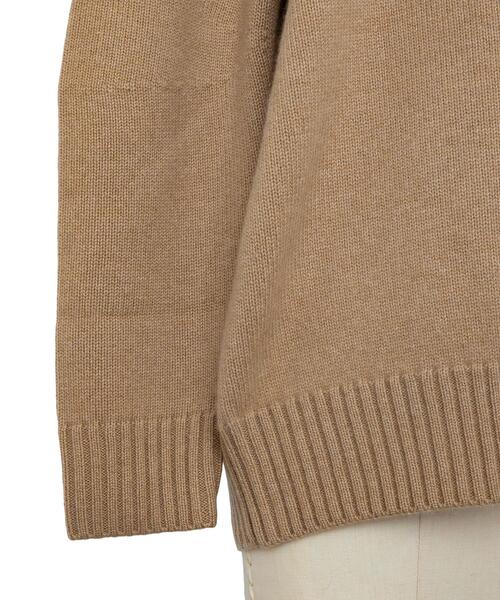 Drawer(ドゥロワー)の「<Drawer(ドゥロワー)> 7Gカシミヤコットン天竺編みVネックニット(ニット/セーター・レディース・ホワイト/ベージュ・1/2)」の8枚目の写真