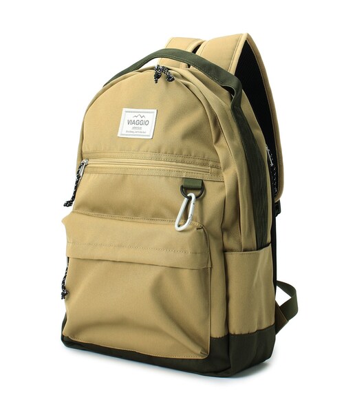 SHOO・LA・RUE（シューラルー）の「◆カラビナ付き VIAGGIOリュック（バックパック/リュック・レディース・チャコールグレー/ライトベージュ/ピンク系/カーキ系4・00）」の9枚目の写真