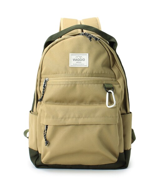 SHOO・LA・RUE（シューラルー）の「◆カラビナ付き VIAGGIOリュック（バックパック/リュック・レディース・チャコールグレー/ライトベージュ/ピンク系/カーキ系4・00）」の7枚目の写真