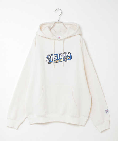 VISION STREET WEAR(ヴィジョンストリートウェア)の「VISION STREET WEAR ビジョンストリートウエア スケボー刺繍パーカー(パーカー・メンズ・チャコールグレー/オフホワイト/バイオレット・M/L)」の5枚目の写真