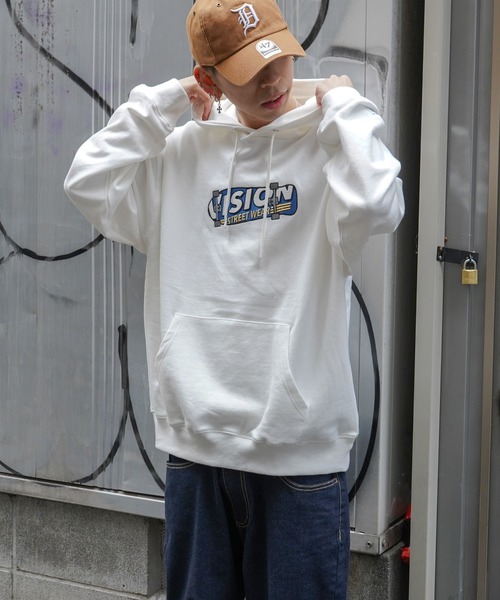 VISION STREET WEAR(ヴィジョンストリートウェア)の「VISION STREET WEAR ビジョンストリートウエア スケボー刺繍パーカー(パーカー・メンズ・チャコールグレー/オフホワイト/バイオレット・M/L)」の21枚目の写真