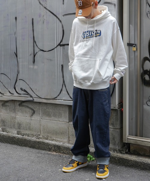 VISION STREET WEAR(ヴィジョンストリートウェア)の「VISION STREET WEAR ビジョンストリートウエア スケボー刺繍パーカー(パーカー・メンズ・チャコールグレー/オフホワイト/バイオレット・M/L)」の20枚目の写真