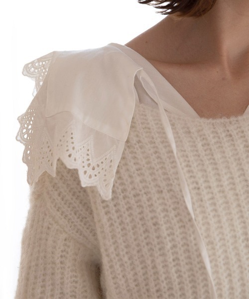 mangata（モンガータ）の「Fluffy knit（ニット/セーター・レディース・ホワイト/ベージュ・FREE）」の15枚目の写真