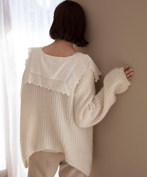 mangata（モンガータ）の「Fluffy knit（ニット/セーター・レディース・ホワイト/ベージュ・FREE）」の13枚目の写真