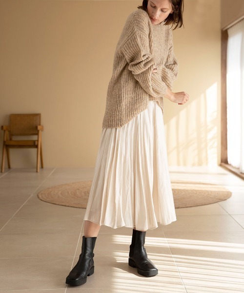 mangata（モンガータ）の「Fluffy knit（ニット/セーター・レディース・ホワイト/ベージュ・FREE）」の5枚目の写真