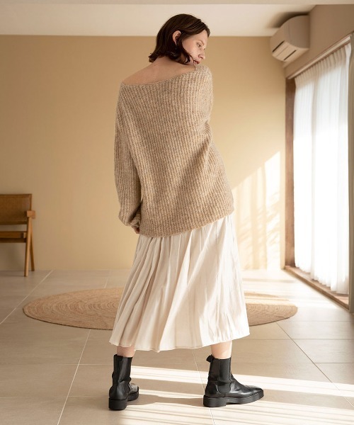 mangata（モンガータ）の「Fluffy knit（ニット/セーター・レディース・ホワイト/ベージュ・FREE）」の9枚目の写真