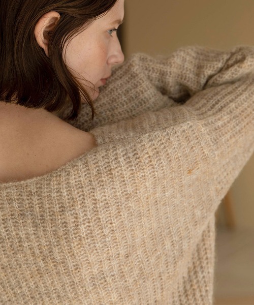 mangata（モンガータ）の「Fluffy knit（ニット/セーター・レディース・ホワイト/ベージュ・FREE）」の14枚目の写真