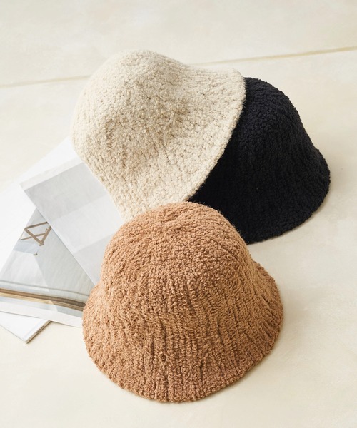 COLONY 2139（コロニートゥーワンスリーナイン）の「プードルボーラーハット（ハット・レディース・ベージュ/ブラック/ホワイト・FREE）」の7枚目の写真