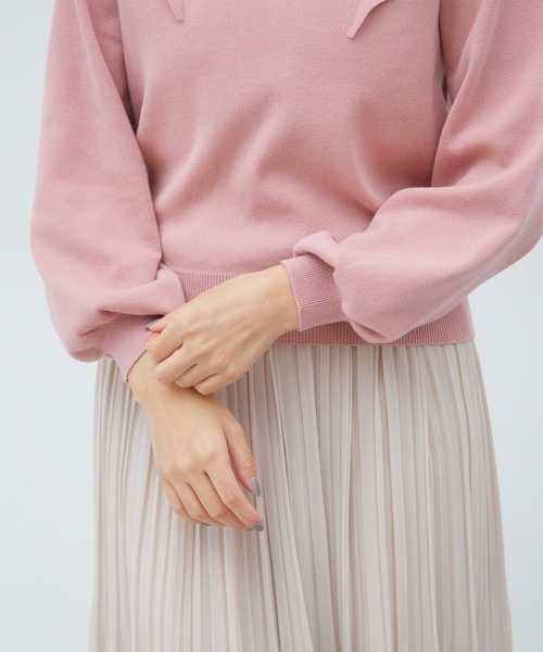 Honeys（ハニーズ）の「フリルトップス（ニット/セーター・レディース・ブラック/オリーブ/アイボリー/杢グレー/ピンク系その他・S/M/L）」の15枚目の写真