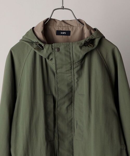 SHIPS（シップス）の「【WEB限定】SHIPS: 〈撥水加工〉 スタイリッシュ ロゴ ワッペン リラックスフィット ナイロン マウンテンパーカー（マウンテンパーカー・メンズ・ブラック/グレー/ネイビー/オリーブ・SMALL/LARGE/MEDIUM）」の17枚目の写真
