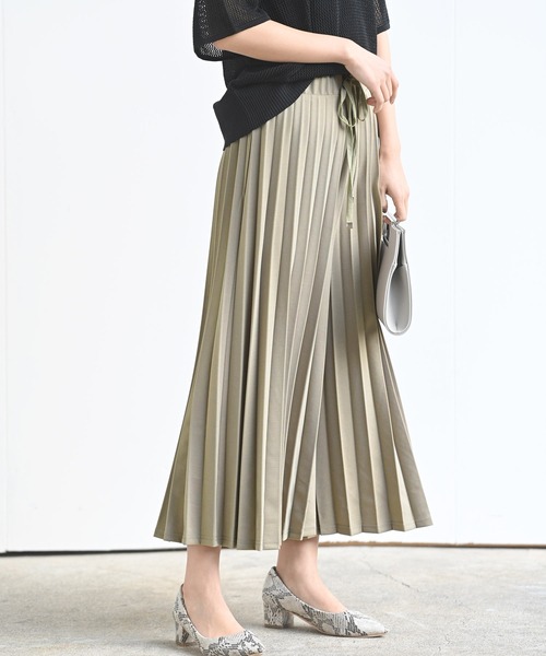 rps（アールピーエス）の「プリーツスカーチョ（その他パンツ・レディース・チャコールグレー/ブラック/ダークグリーン/グレイッシュベージュ/ライトカーキ/グレイッシュブルー・フリー）」の4枚目の写真