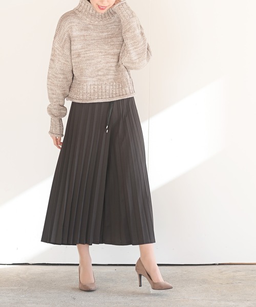 rps（アールピーエス）の「プリーツスカーチョ（その他パンツ・レディース・チャコールグレー/ブラック/ダークグリーン/グレイッシュベージュ/ライトカーキ/グレイッシュブルー・フリー）」の7枚目の写真