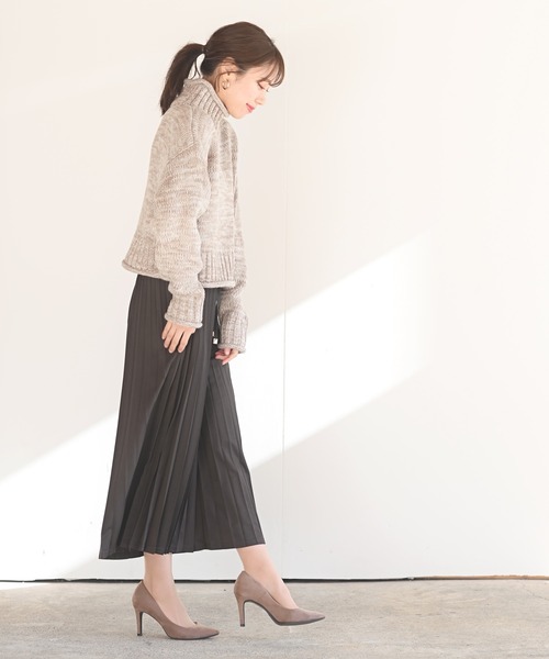 rps（アールピーエス）の「プリーツスカーチョ（その他パンツ・レディース・チャコールグレー/ブラック/ダークグリーン/グレイッシュベージュ/ライトカーキ/グレイッシュブルー・フリー）」の10枚目の写真