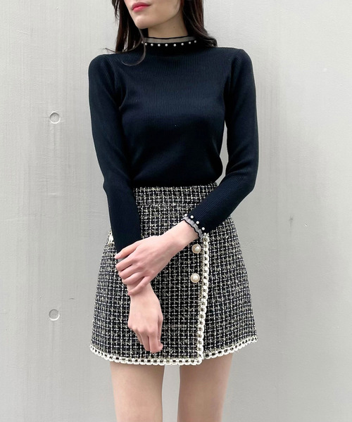 titty&Co. PETIT(ティティアンドコープティ)の「【titty&Co.PETIT】プチチュールリブニットトップス(ニット/セーター・レディース・ホワイト/ベージュ/ブラック・FREE)」の11枚目の写真