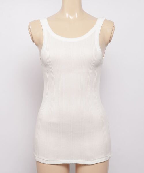 YOUNG&OLSEN The DRYGOODS STORE(ヤングアンドオルセン)の「YOUNG & OLSEN TDS RANDOM RIB BACKWARDS TANK(タンクトップ・レディース・ホワイト/ブラック/カーキ・1/2)」の17枚目の写真